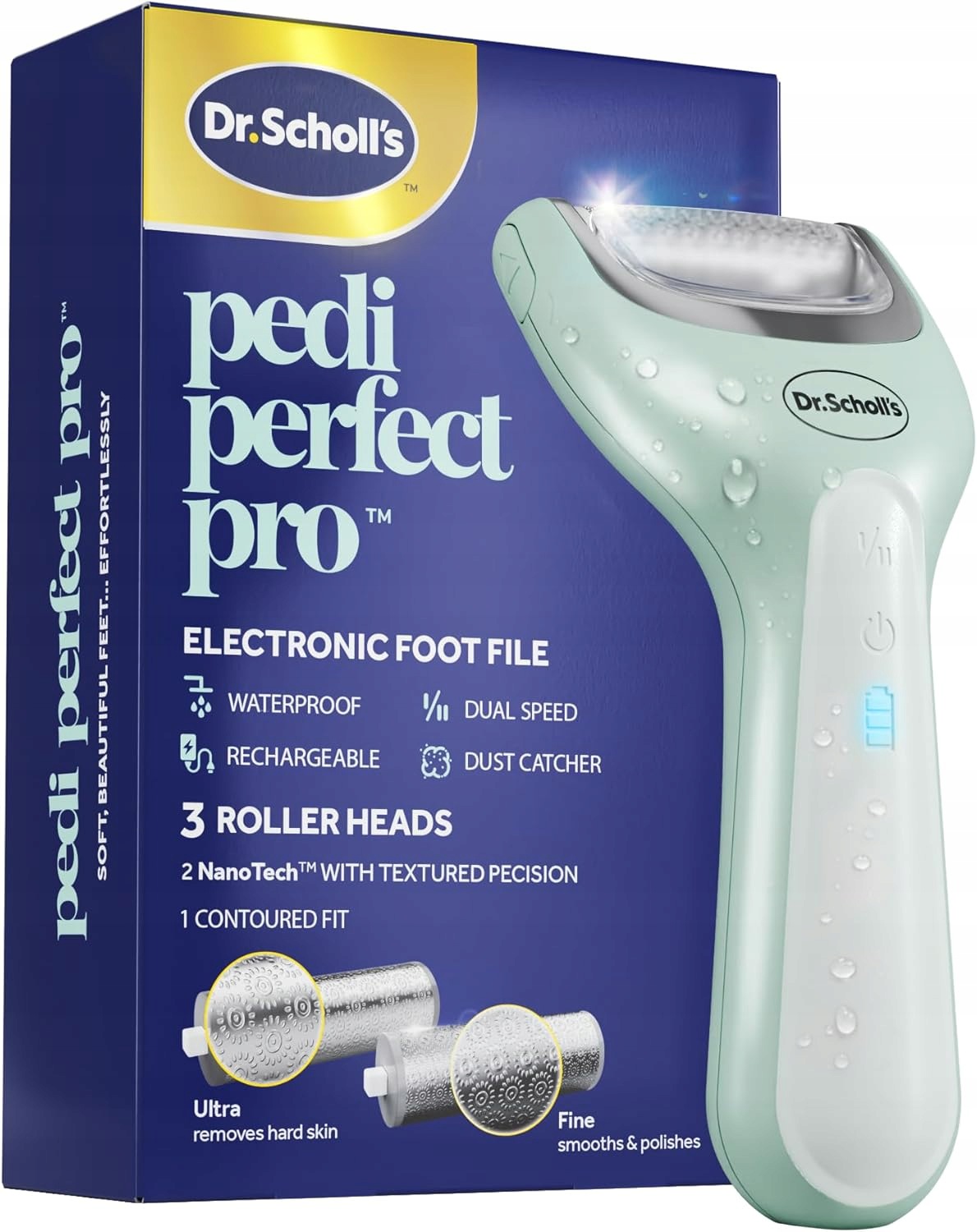 Dr Scholl's Pedi Perfect Pro voděodolný pilník na nohy 90 minut