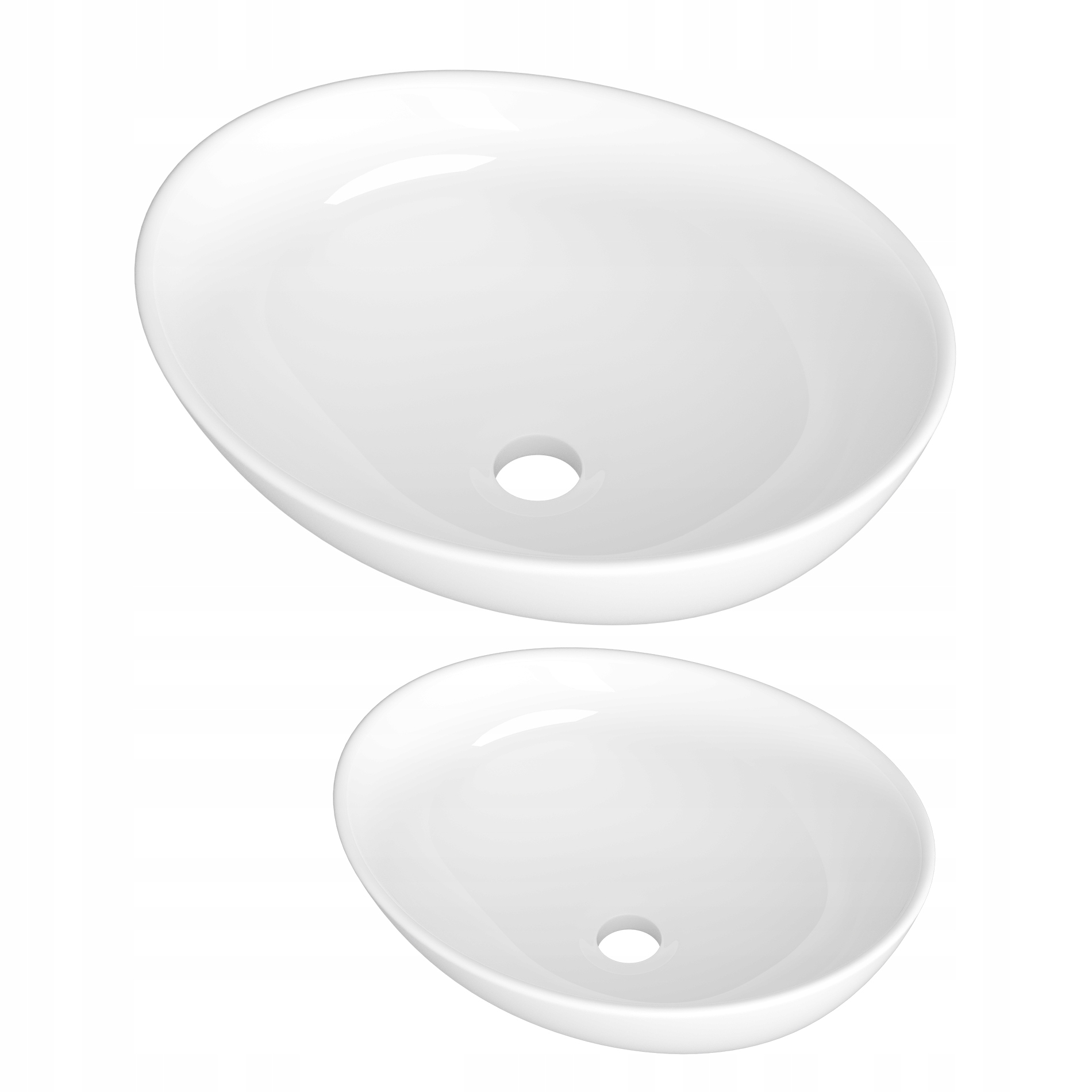 Biela Keramická Oválna Umývadlová Doska, Vysoká Kúpeľňová Farba