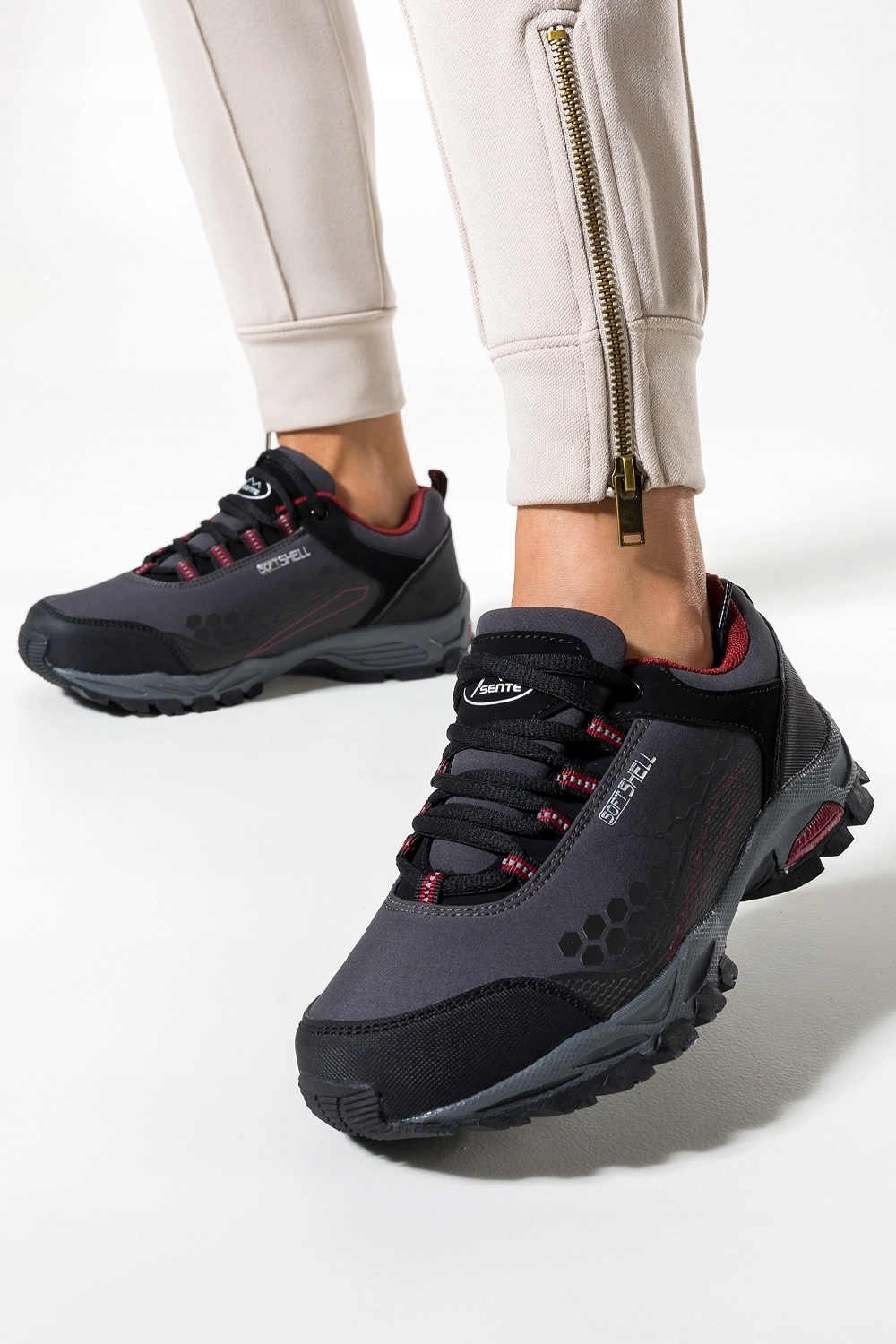 LEKKIE BUTY TREKKINGOWE DAMSKIE GÓRSKIE TURYSTYCZNE SPORTOWE SOFTSHELL r 38 Rozmiar 38