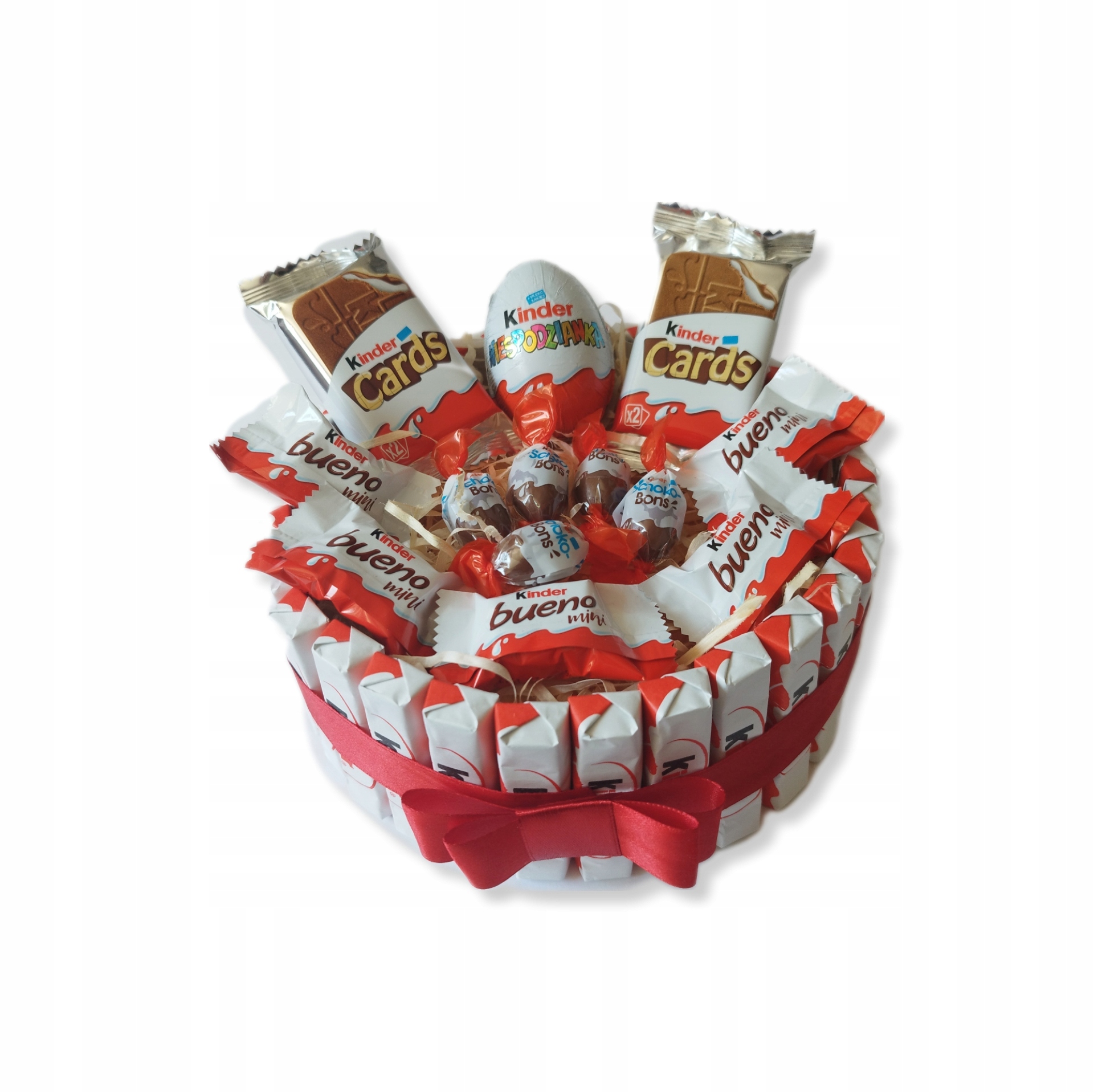 Tort Kinder w kształcie koła Zestaw Prezentowy