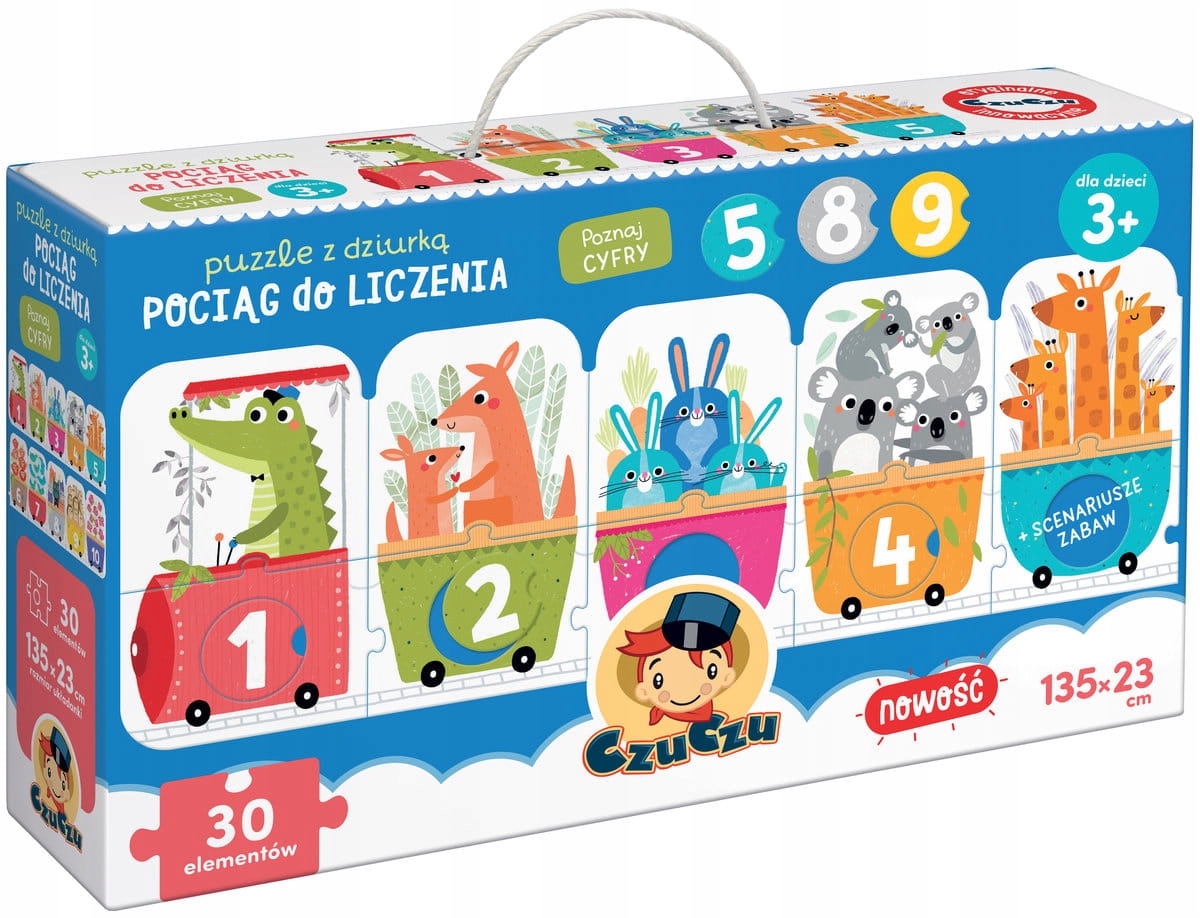 

Czuczu Puzzle Z Dziurką Pociąg Do Liczenia 3+