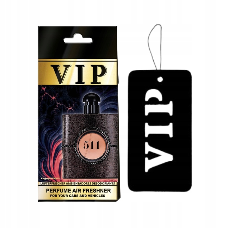 Zapach do auta Oryginalna zawieszka perfumowana Vip 511 Piękny Damskizapach