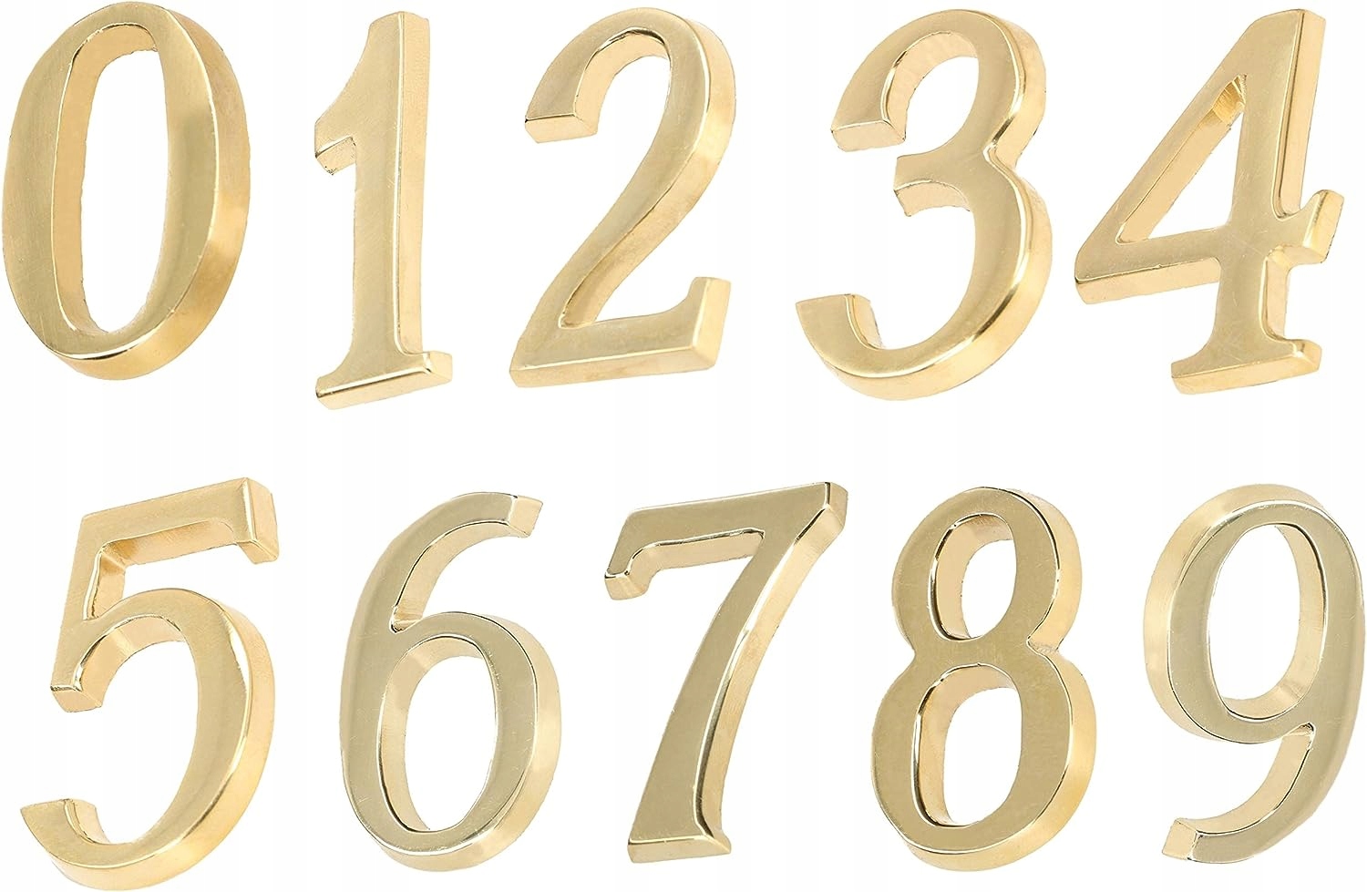 CYFRA NUMER DOMU 5 NA DRZWI 3D 5CM MOSIĄDZ Materiał mosiądz