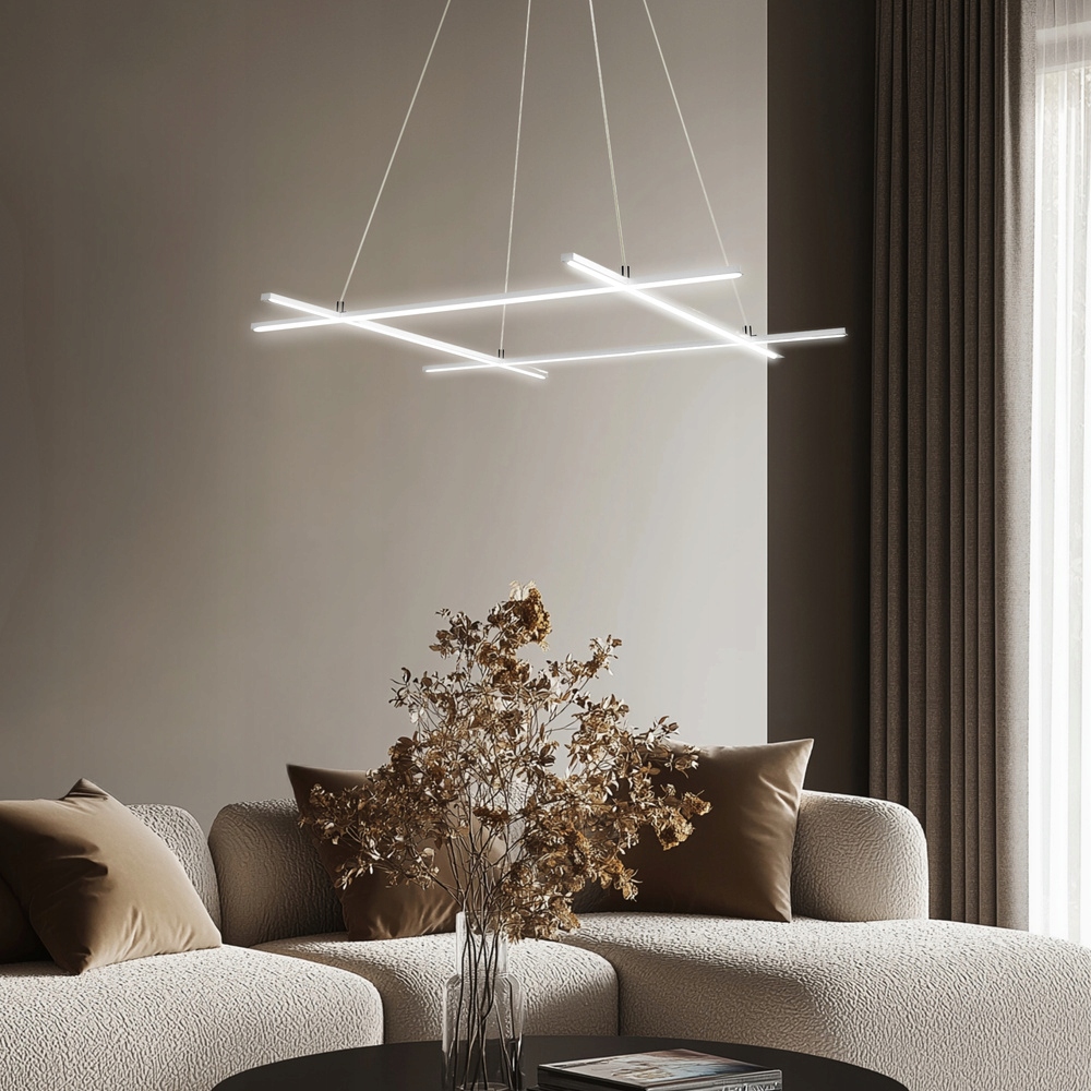 Wisząca lampa srebrna regulowana Led 40W 4000K Andros Apeti A0020-340
