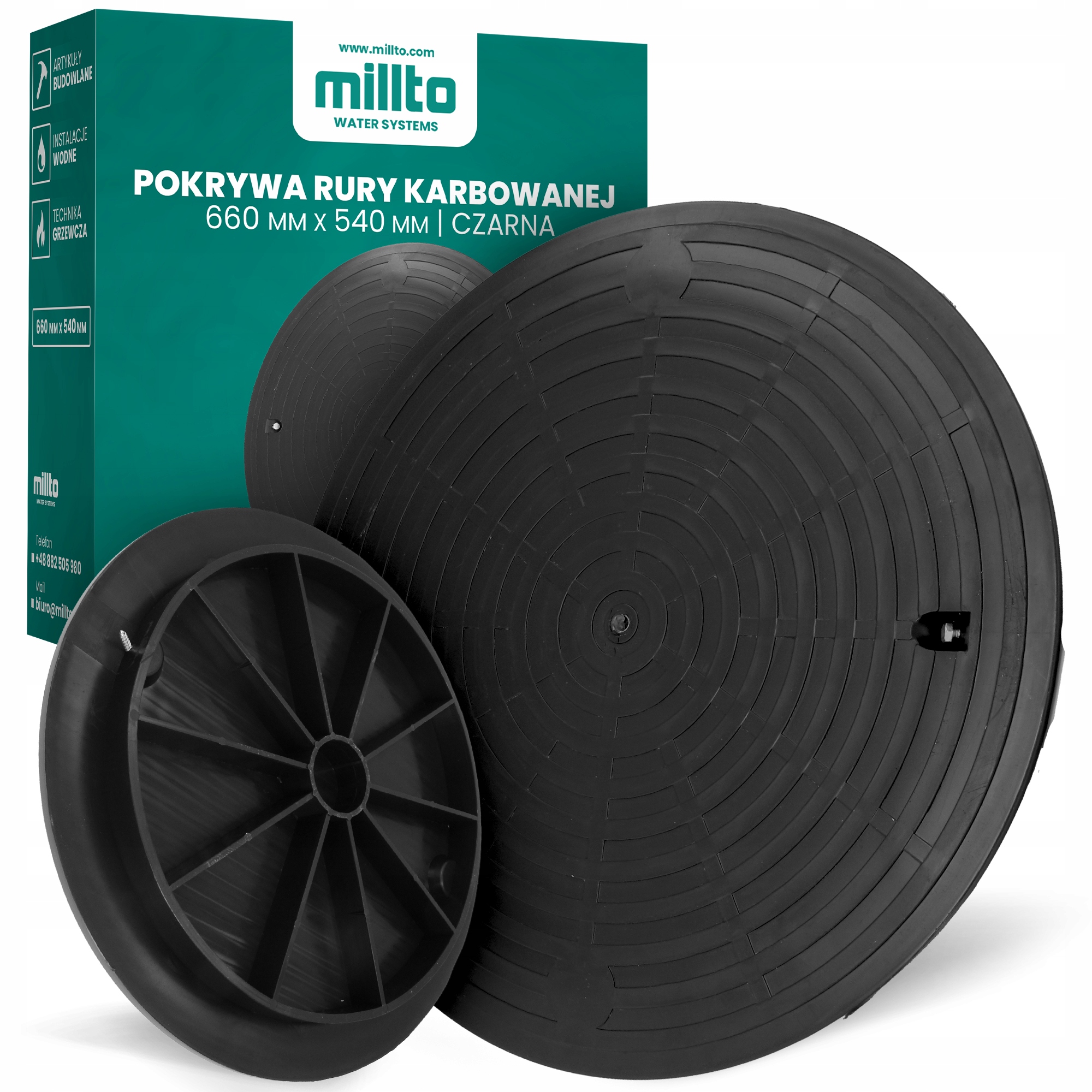 POKRYWA RURY KARBOWANEJ 540 MM TRZONOWEJ WŁAZ DEKIEL STUDNI STUDZIENKI P 6A
