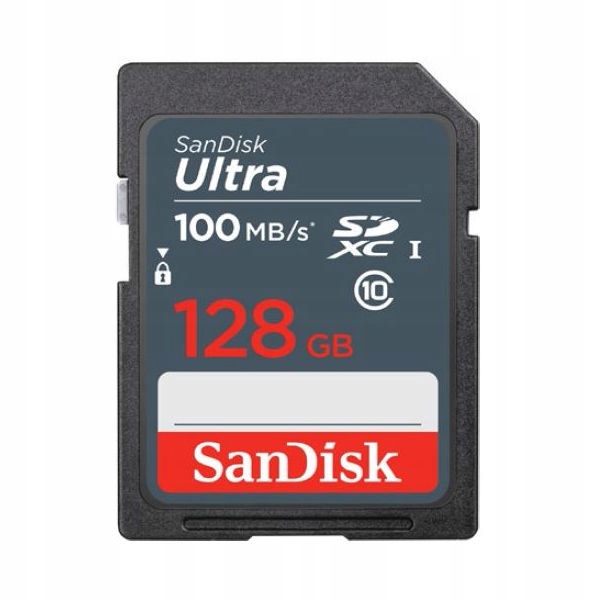 Sandisk 128 Gb Sd Sdxc Class 10 Ultra 100MBs UHS-1