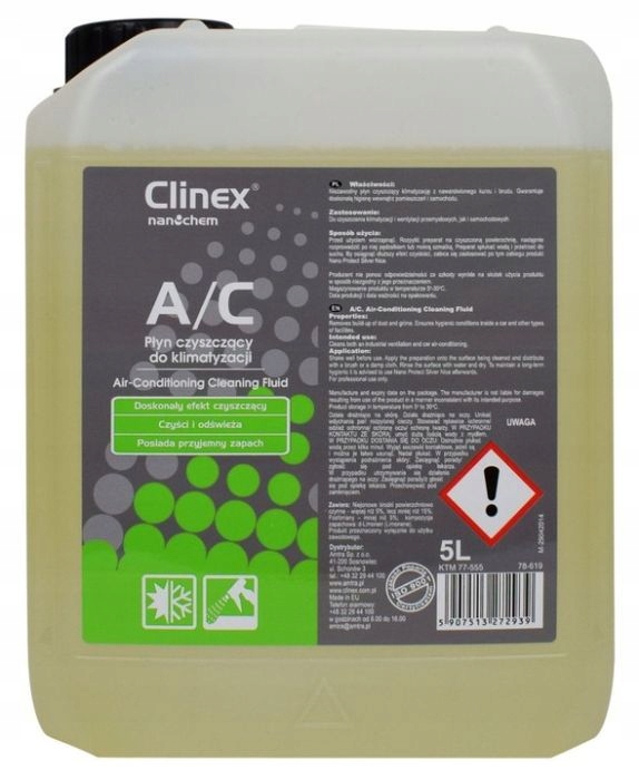 

Clinex A/c 5L Płyn Do Czyszczenia Klimatyzacji