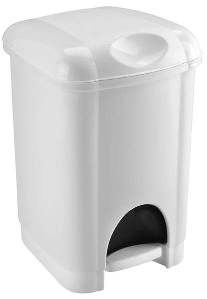 Levně Plastový nášlapný odpadkový koš Heidrun 16l.