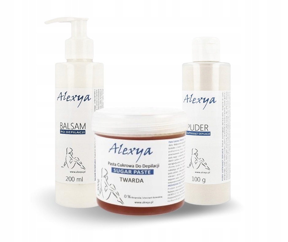

Alexya Zestaw Pasta Cukrowa Twarda, Balsam, Puder