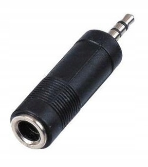 Przejście Wtyk 3,5-GNIAZDO 6,3 Stereo Adapter Redukcja Jack