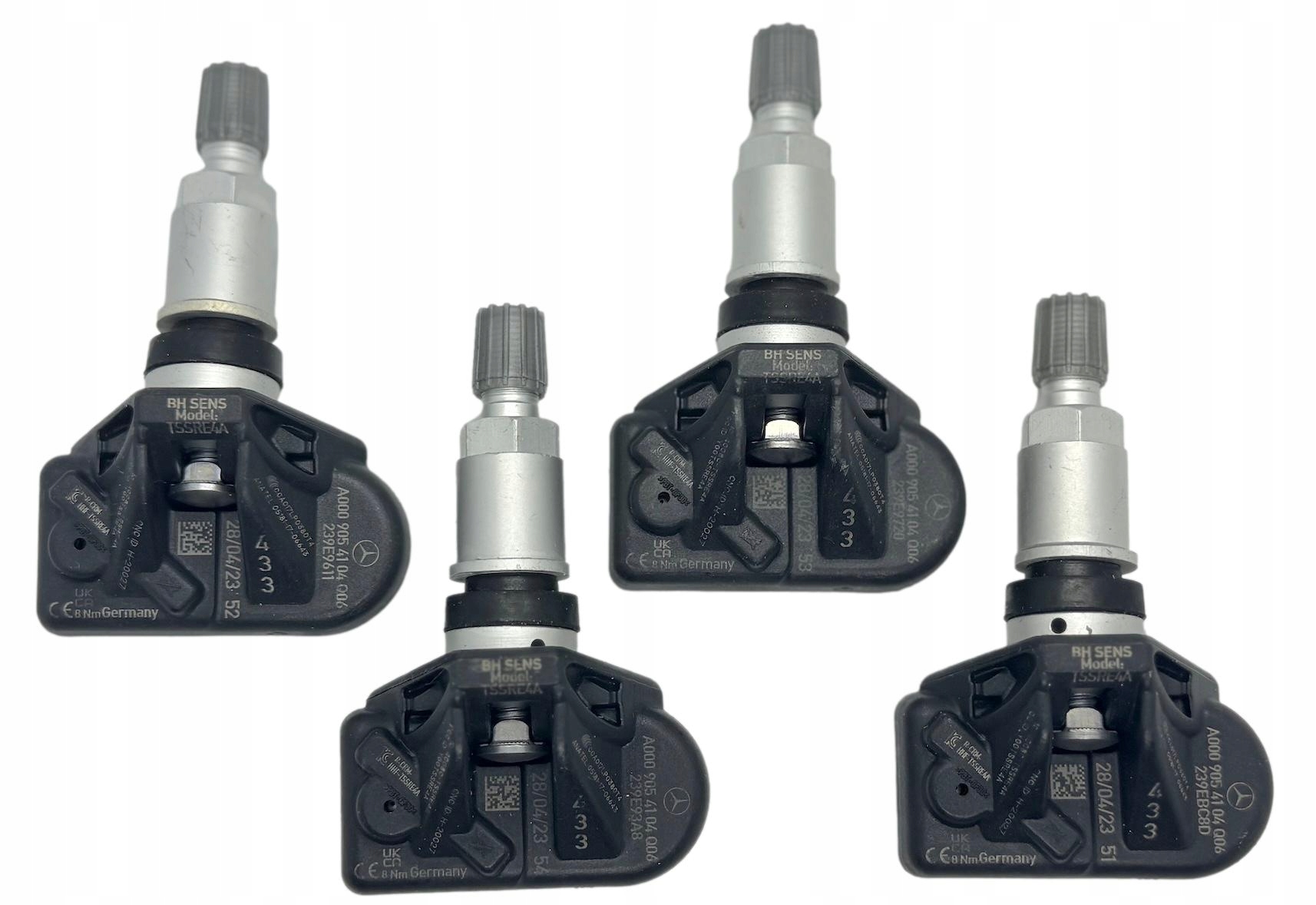 Sada 4 x snímačů tlaku Tpms pro pneumatiky kol Mercedes Bmw Alpina