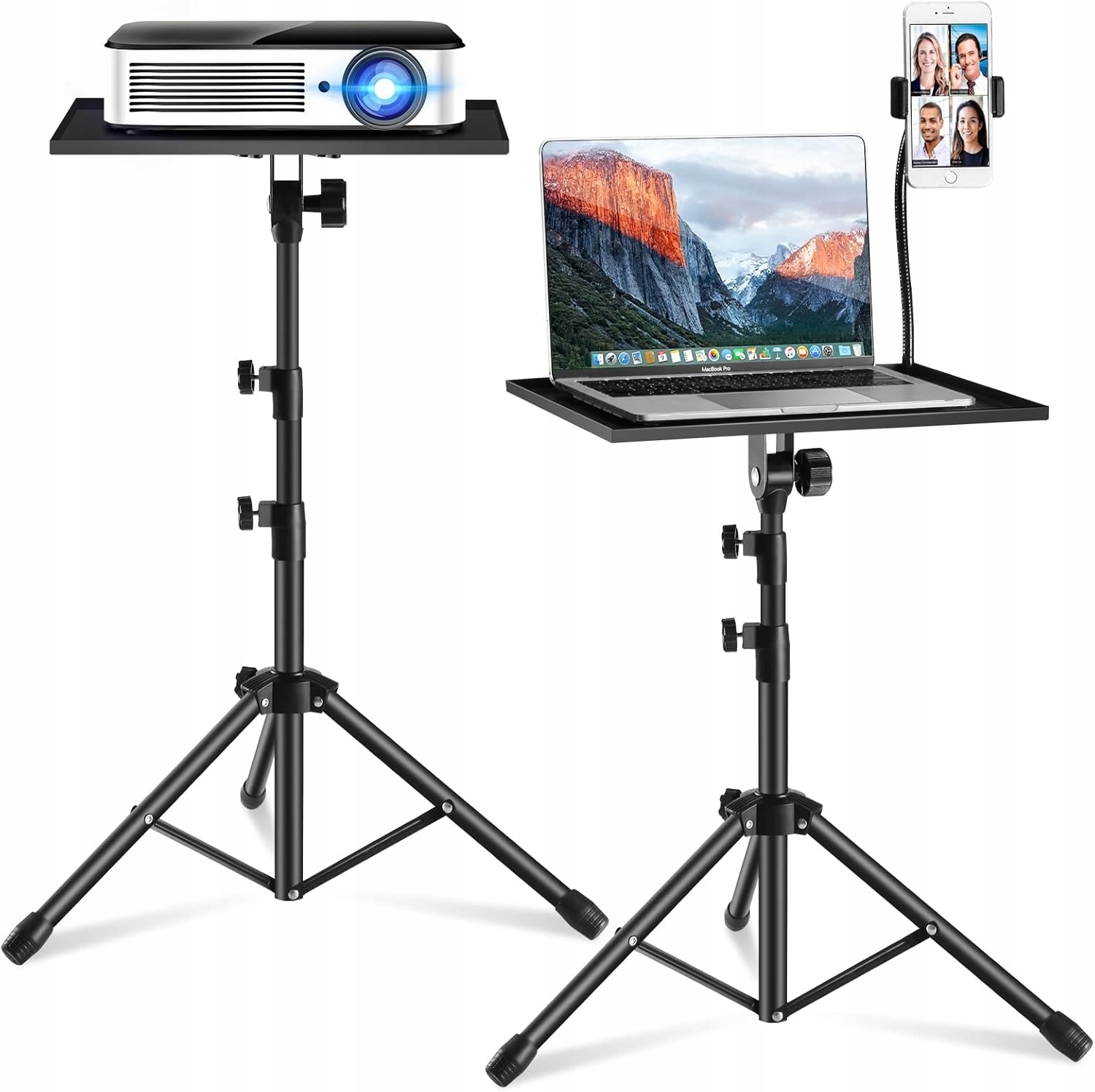 Statyw na projektor laptop z uchwytem na telefon regulowany 43- 119 cm
