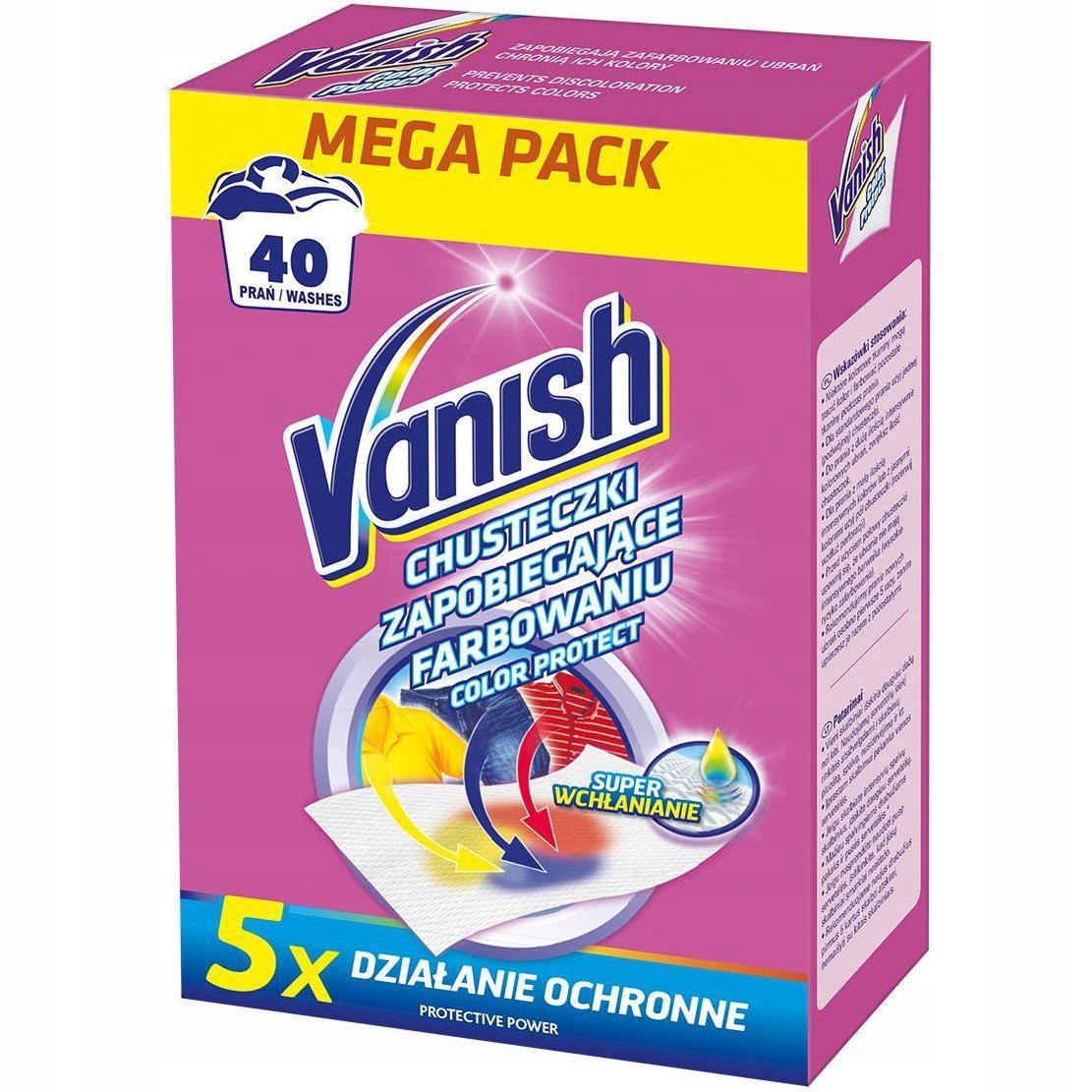 

Vanish color chusteczki wyłapujące barwnik