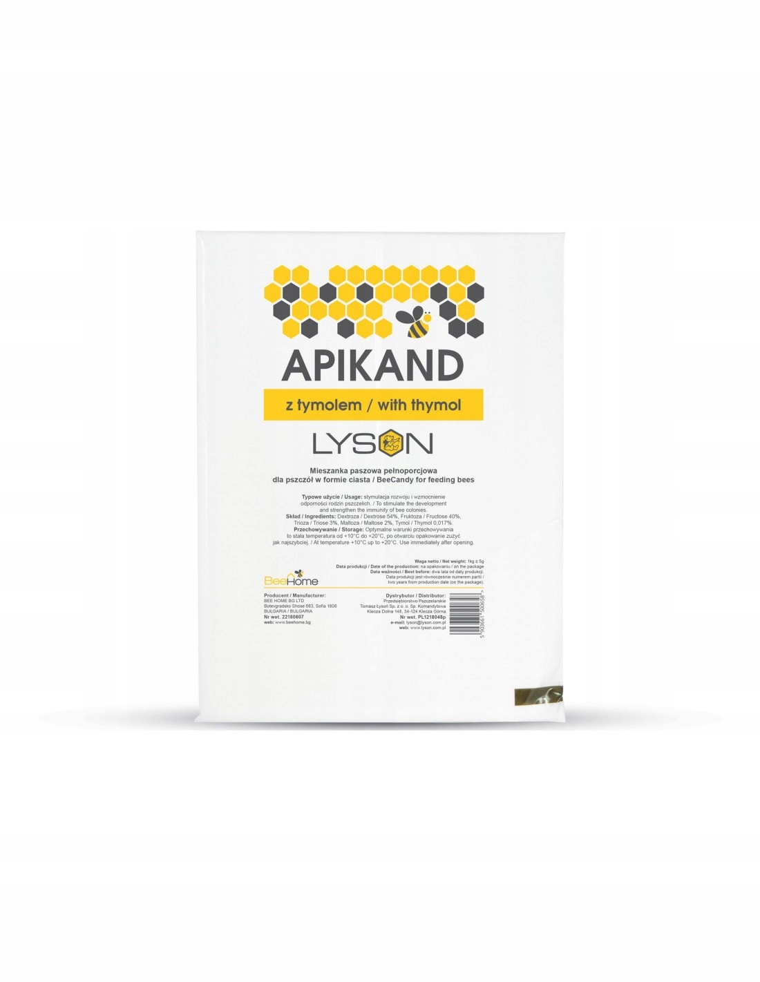 

Apikand z Tymolem 1 kg. 3249 ciasto