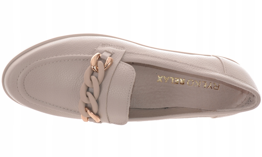 RYŁKO BEŻOWE DAMSKIE MOKASYNY NA PŁASKIM OBCASIE 36 Marka Ryłko