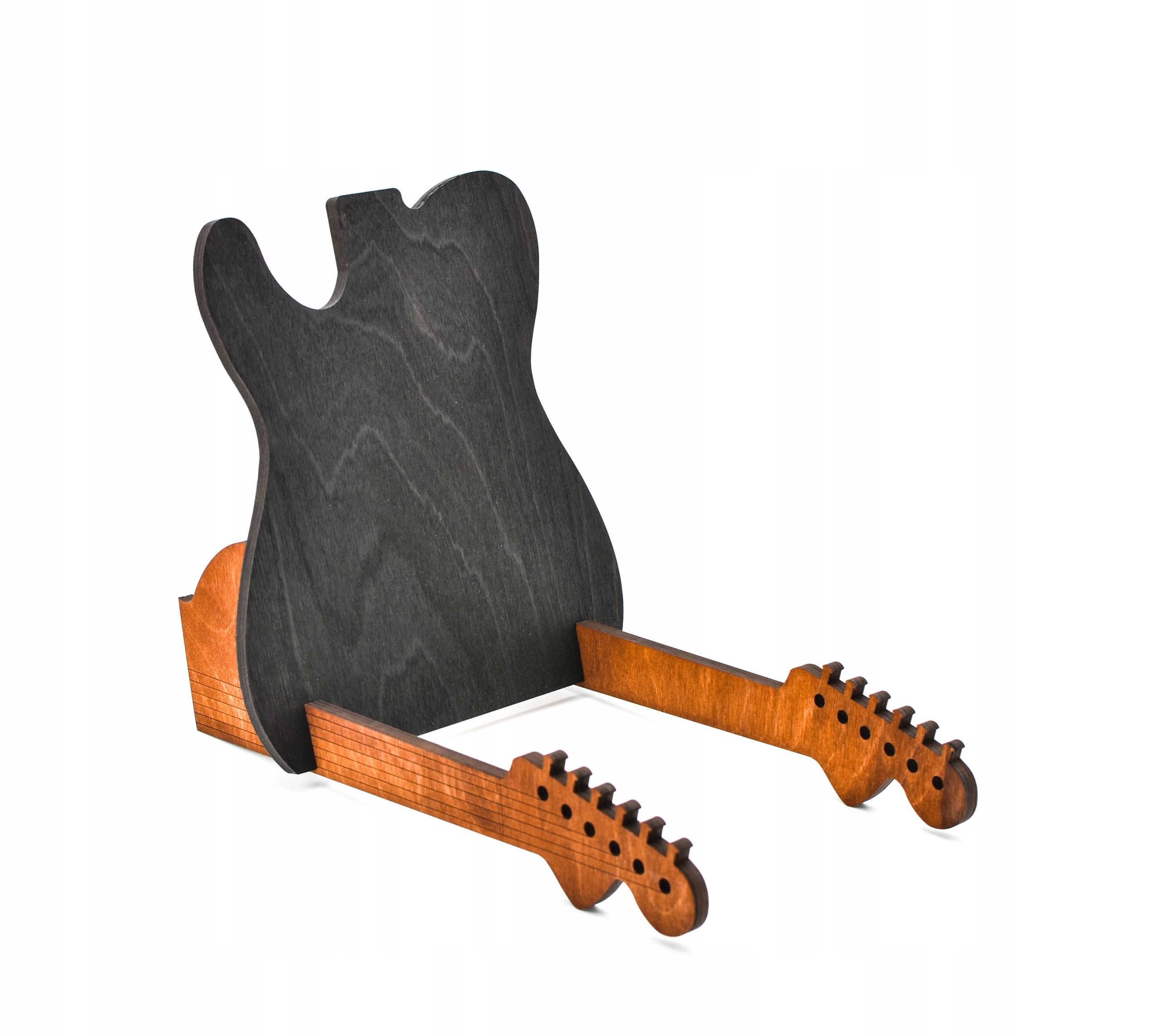 Stojak płyty winylowe organizer podpórka uchwyt winyl drewniany gitara