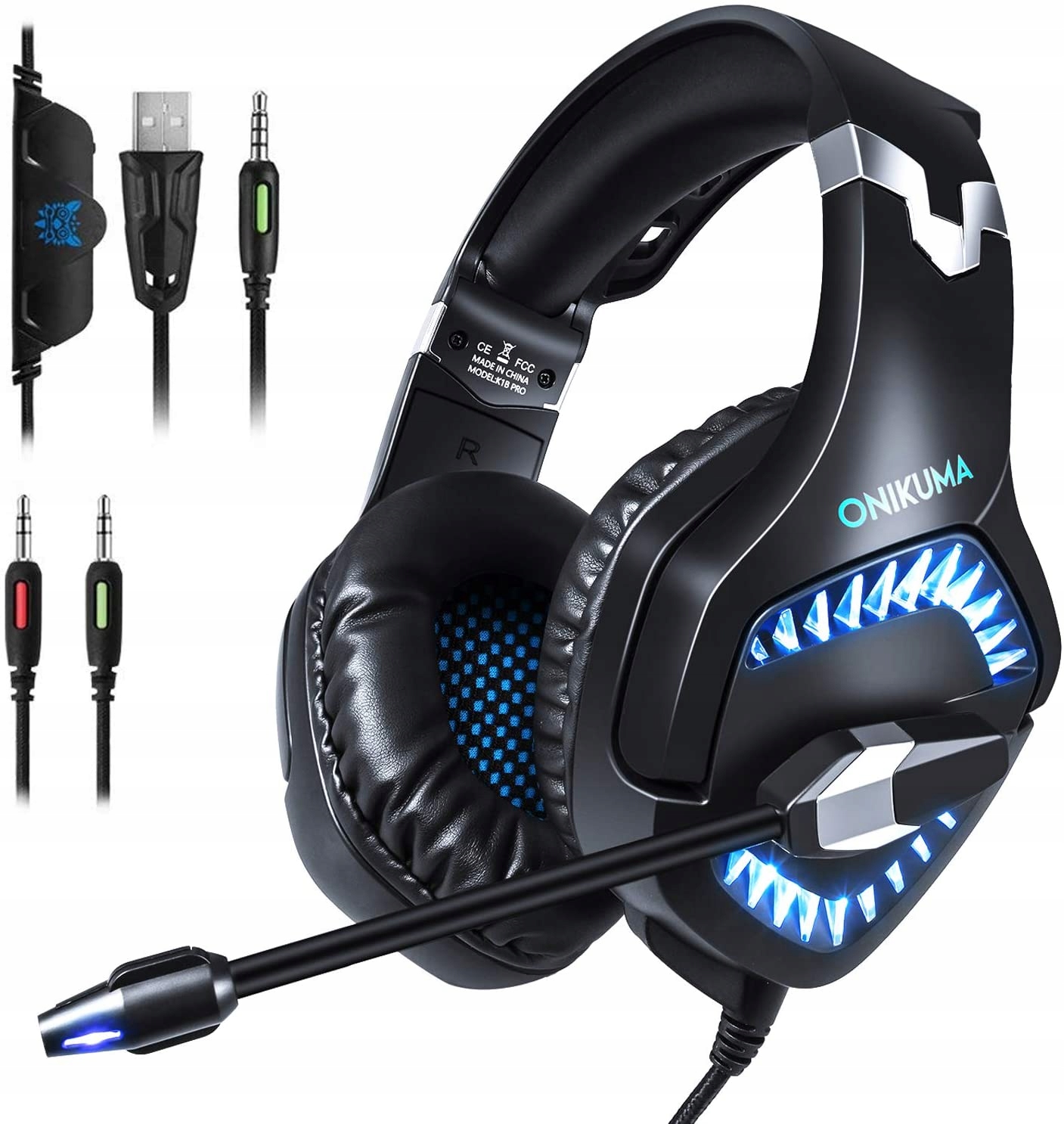 

Słuchawki Gamingowe Headset Gracza Pc PS4 Xbox Led