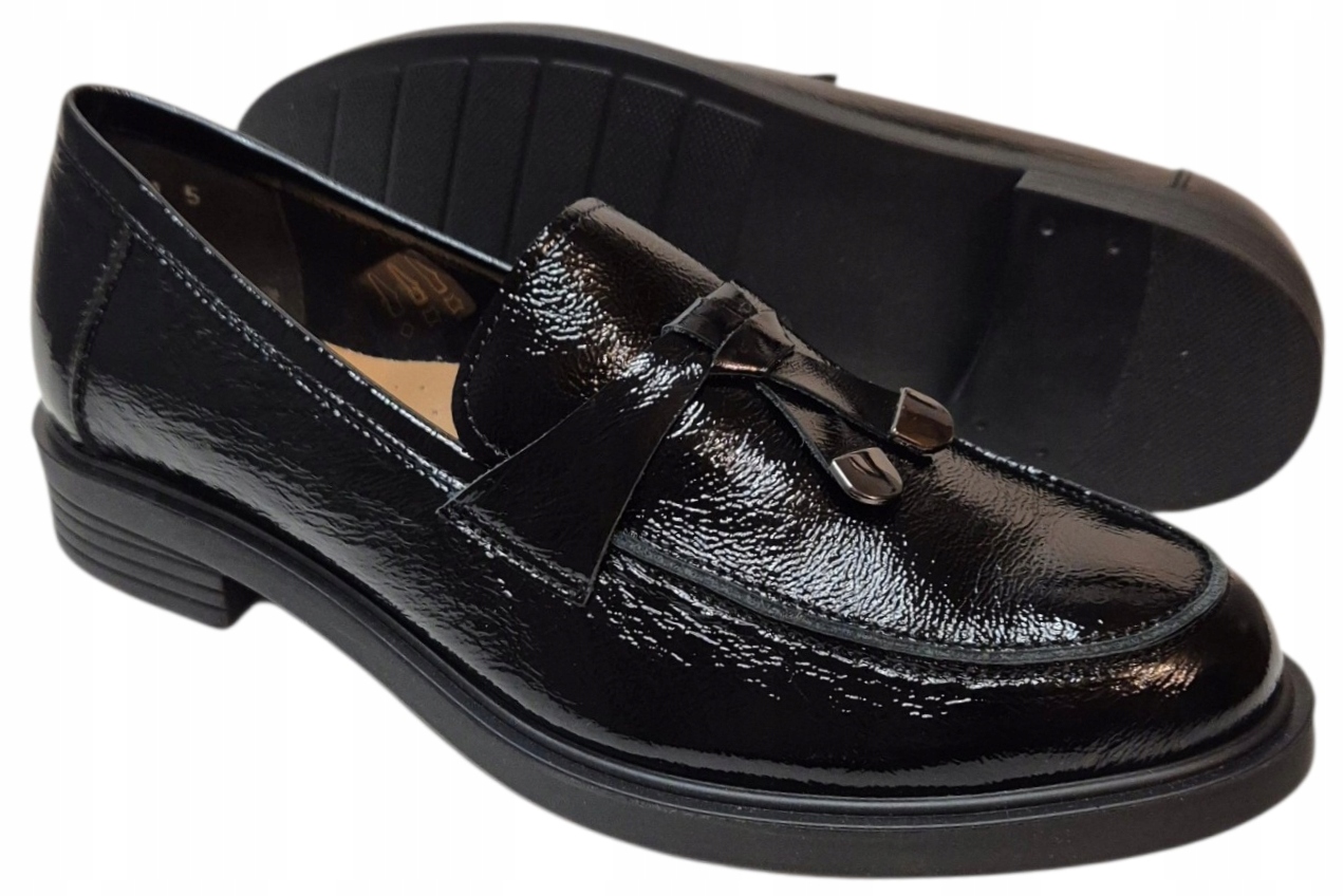 Verso&sempre 24-651 Lordsy Černá lakovaná kůže vel.