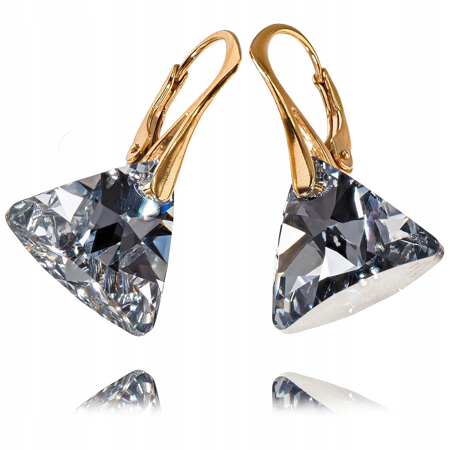 Krystaly Elegantní Náušnice Comet Trio Zlaté Stříbro