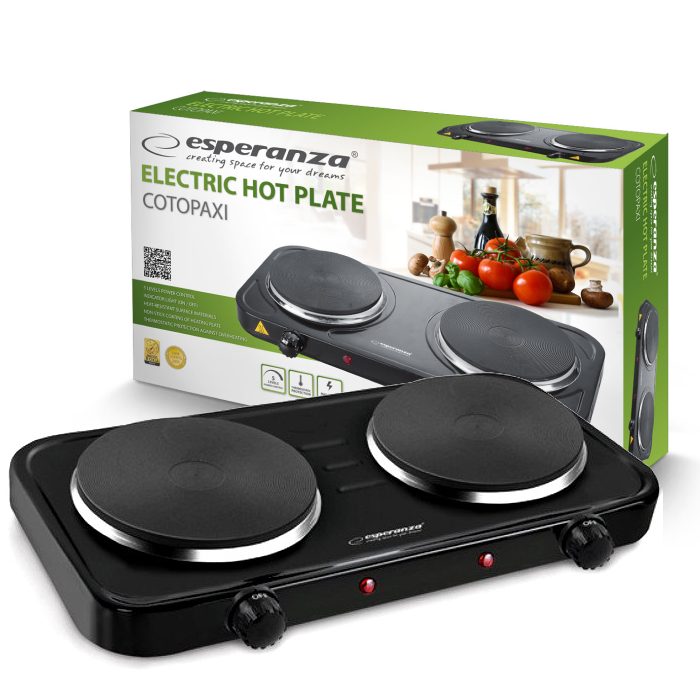 KUCHENKA ELEKTRYCZNA DWUPALNIKOWA 2000W PŁYTA