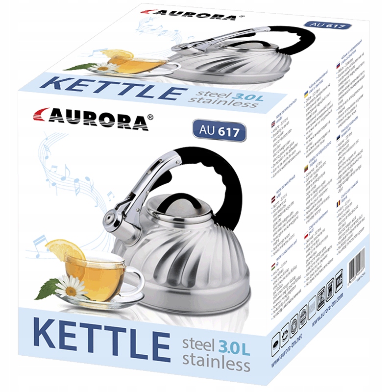 Czajnik stalowy gwizdek indukcja elegancki 3l Rodzaj czajnik tradycyjny