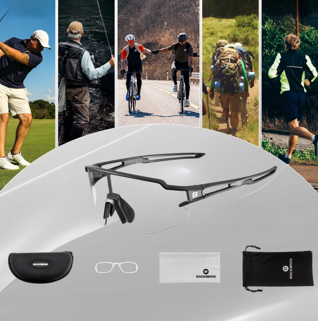 ROCKBROS OKULARY ROWEROWE SPORTOWE NA ROWER FOTOCHROMOWE UV400 FOTOCHROMEM Kod producenta 5907769312304