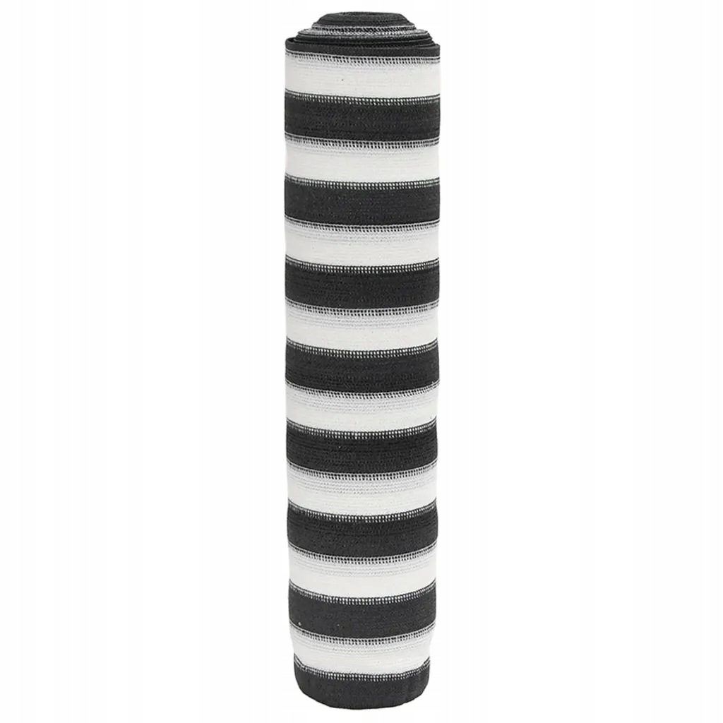 vidaXL Siatka cieniująca, antracytowo-biała, 2x50 m, Hdpe, 195 g/m²