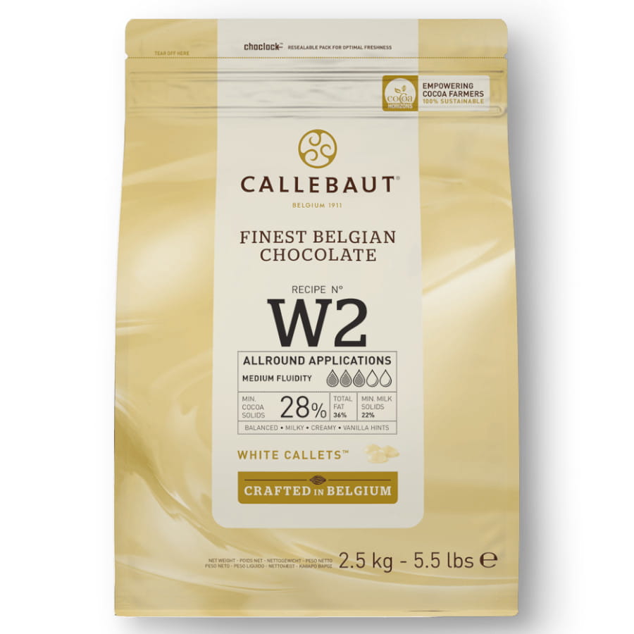 Levně Barry Callebaut belgická čokoláda bílá Pro Pralinky 2,5 kg W2