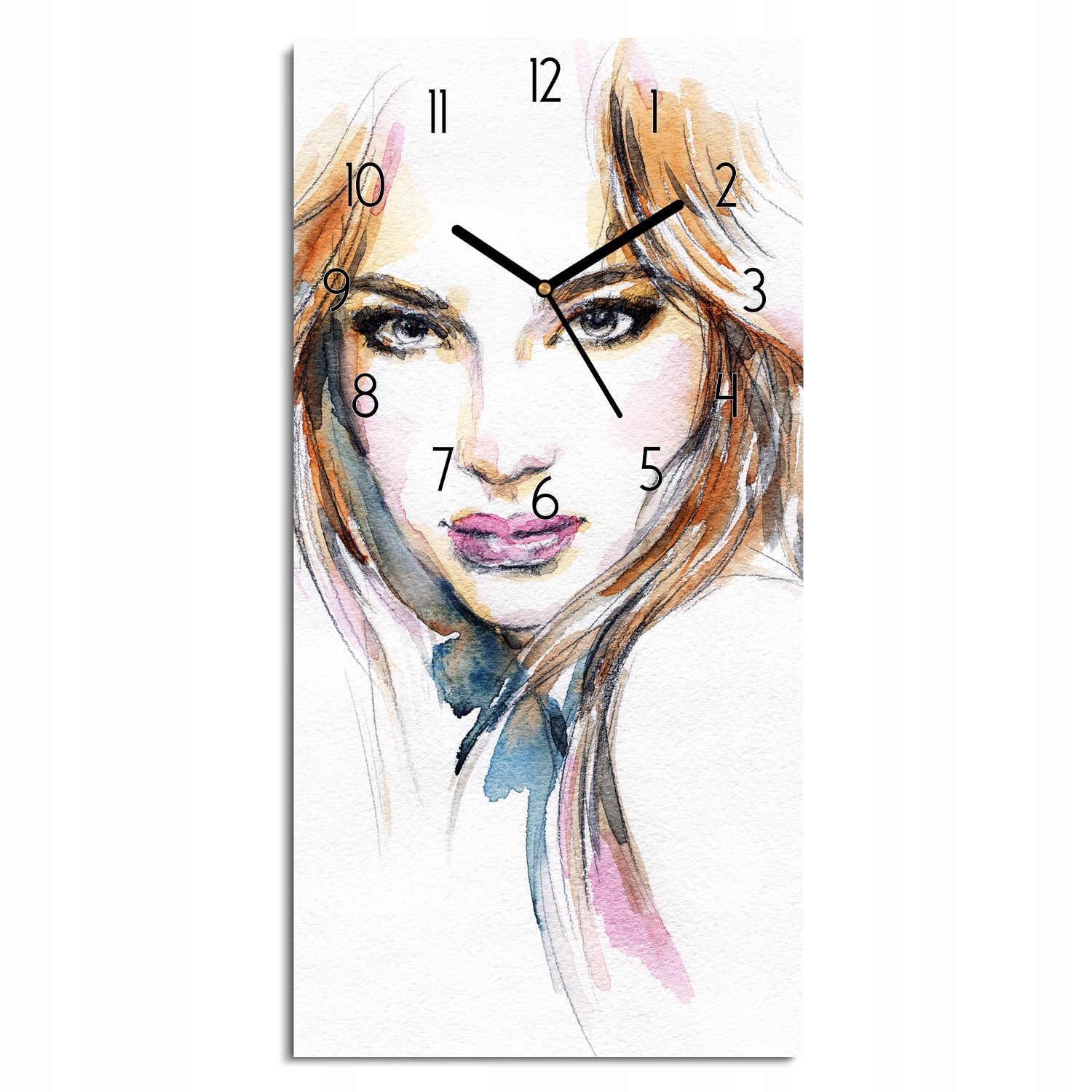 závěsné hodiny Buzia žena vlasy do obývacího pokoje 30x60