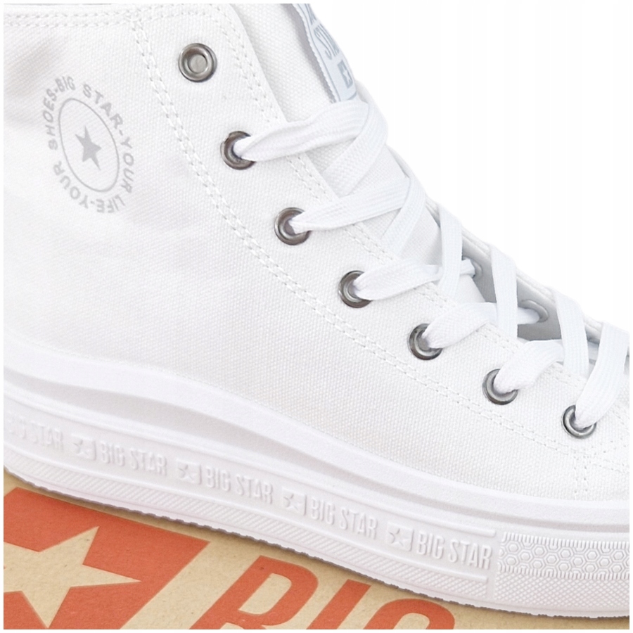Big Star LL274A183 trampki wysokie białe R. 41 Zapięcie sznurowane