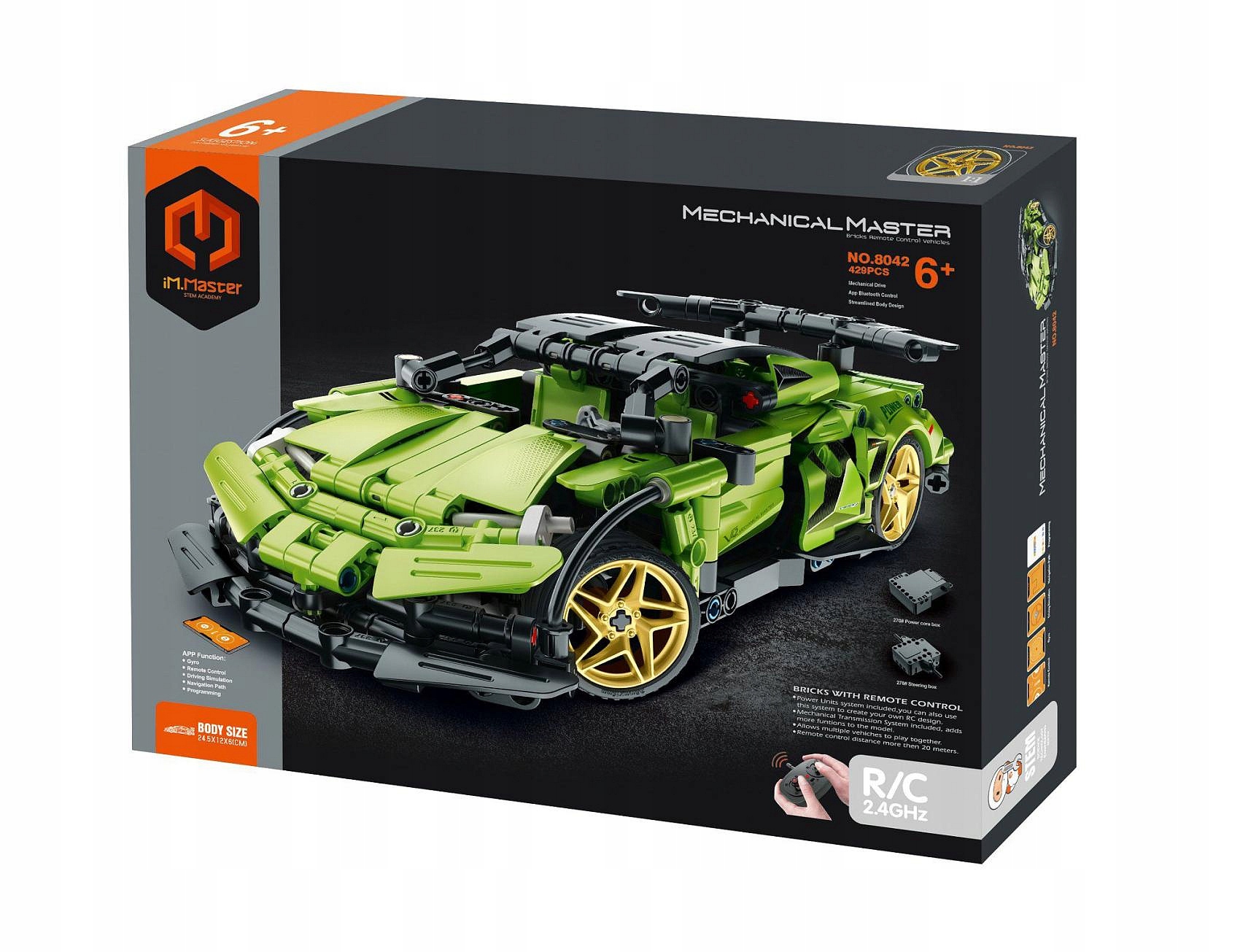 Stavebnice iM.MASTER závodní auto Rc plast 2,4GHz 429 dílků dob. pack+