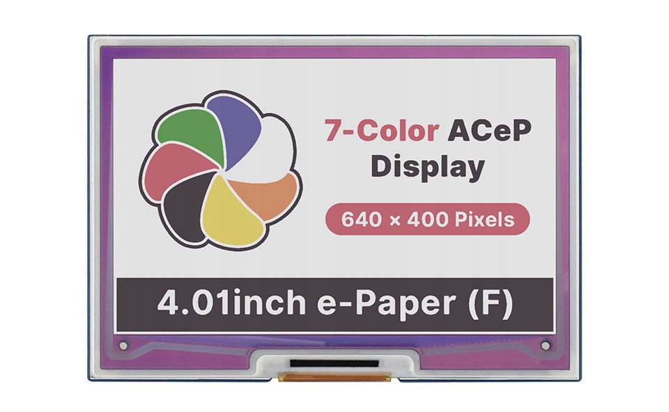 Moduł lcd 4.01 cala 7-kolorowy E-Paper E-Ink Rpi