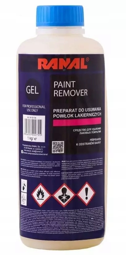 ŻEL DO USUWANIA POWŁOK LAKIERNICZYCH RANAL PAINT, REMOVER 1 kg
