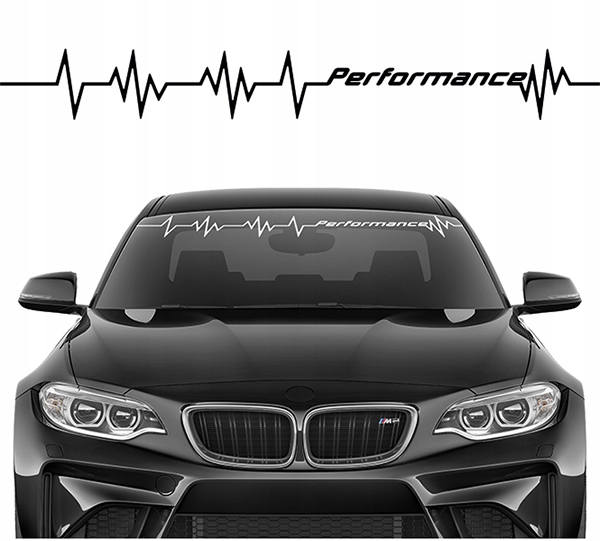 Naklejka na samochód szybę Blenda Pas Przedni Performance Bmw 95x11KOLORY