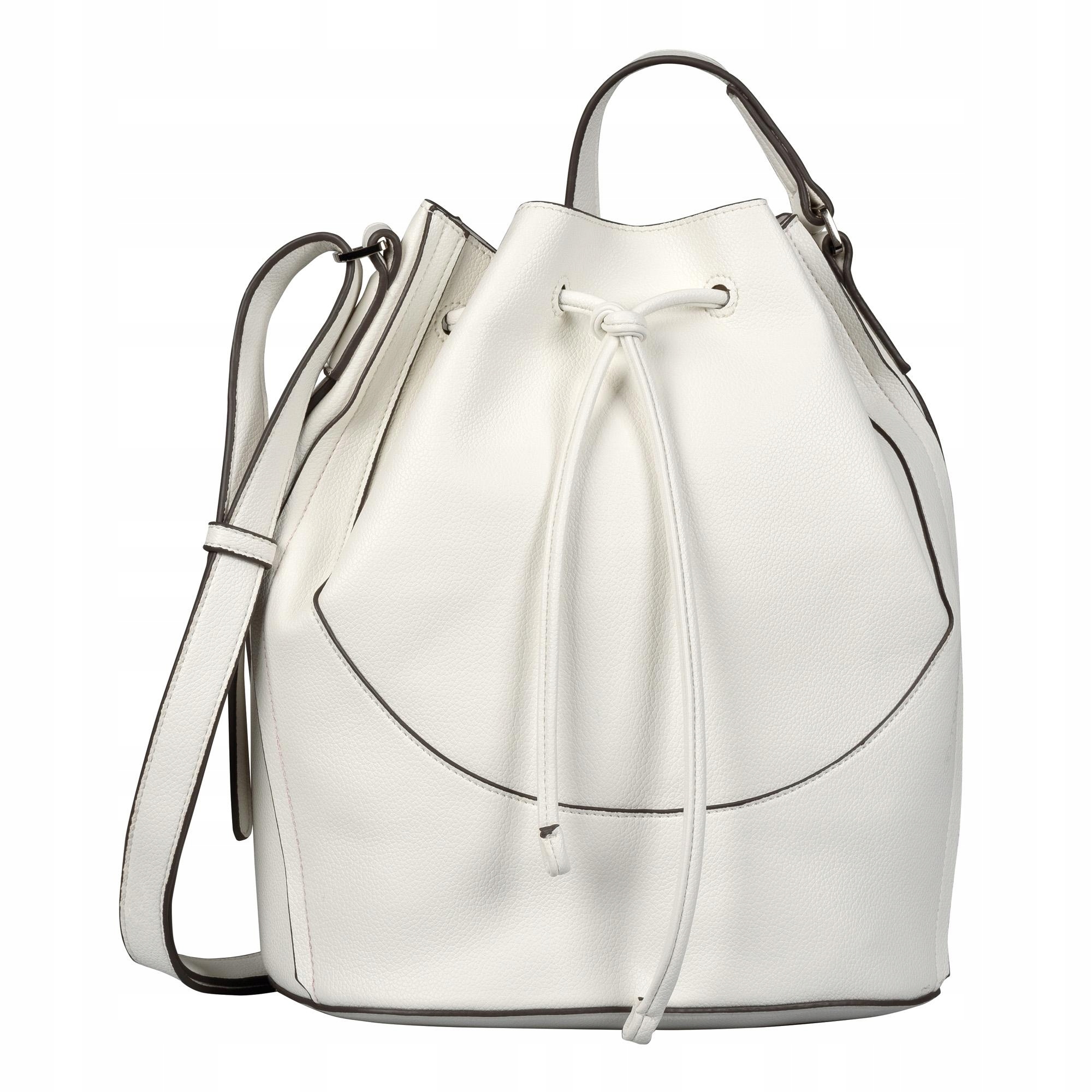 Tom Tailor torebka worek skóra ekologiczna biały