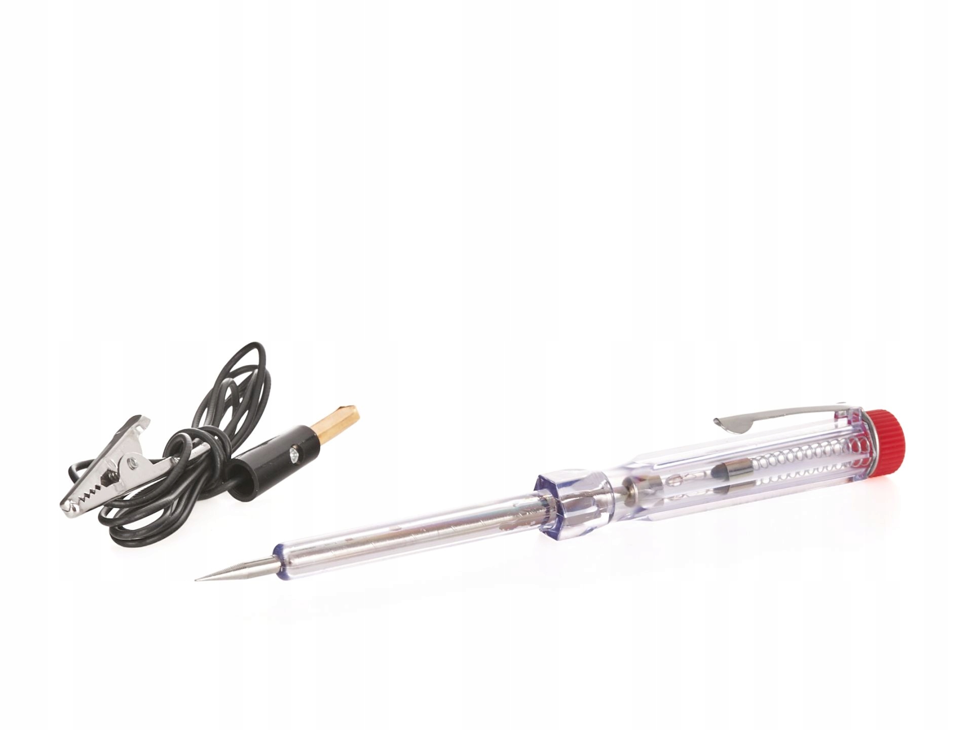 PRÓBNIK TESTER NAPIĘCIA SAMOCHODOWY 6-24V Z PRZEWODEM 90CM LED KROKODYLEK Rodzaj wykrywacz przewodów