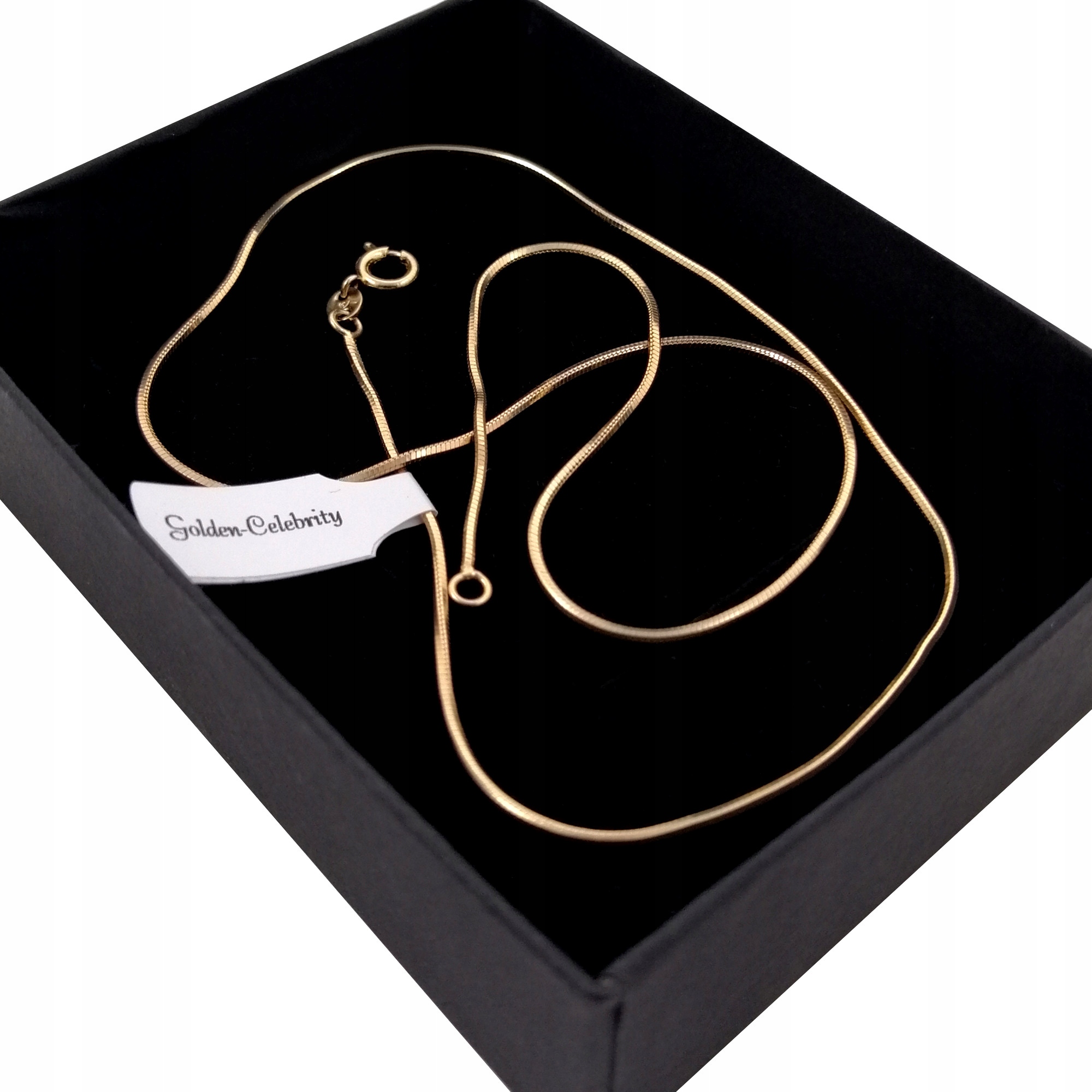 ZŁOTY ŁAŃCUSZEK 60CM DELIKATNY KRZYŻYK 18K PREZENT Materiał Pozłacany