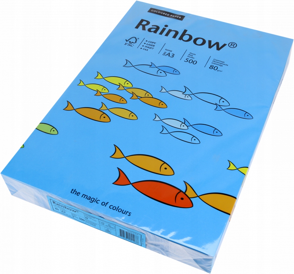 

Papier xero kolorowy A4 Rainbow R87 Niebieski