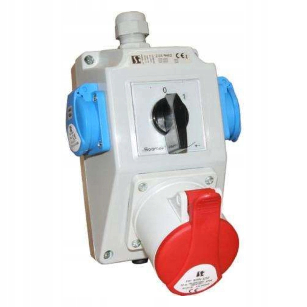 Napájecí Sada 16A 0-1 1XGN 16A 4P 2XGN 2P+Z IP44 Spamel ZI04R111