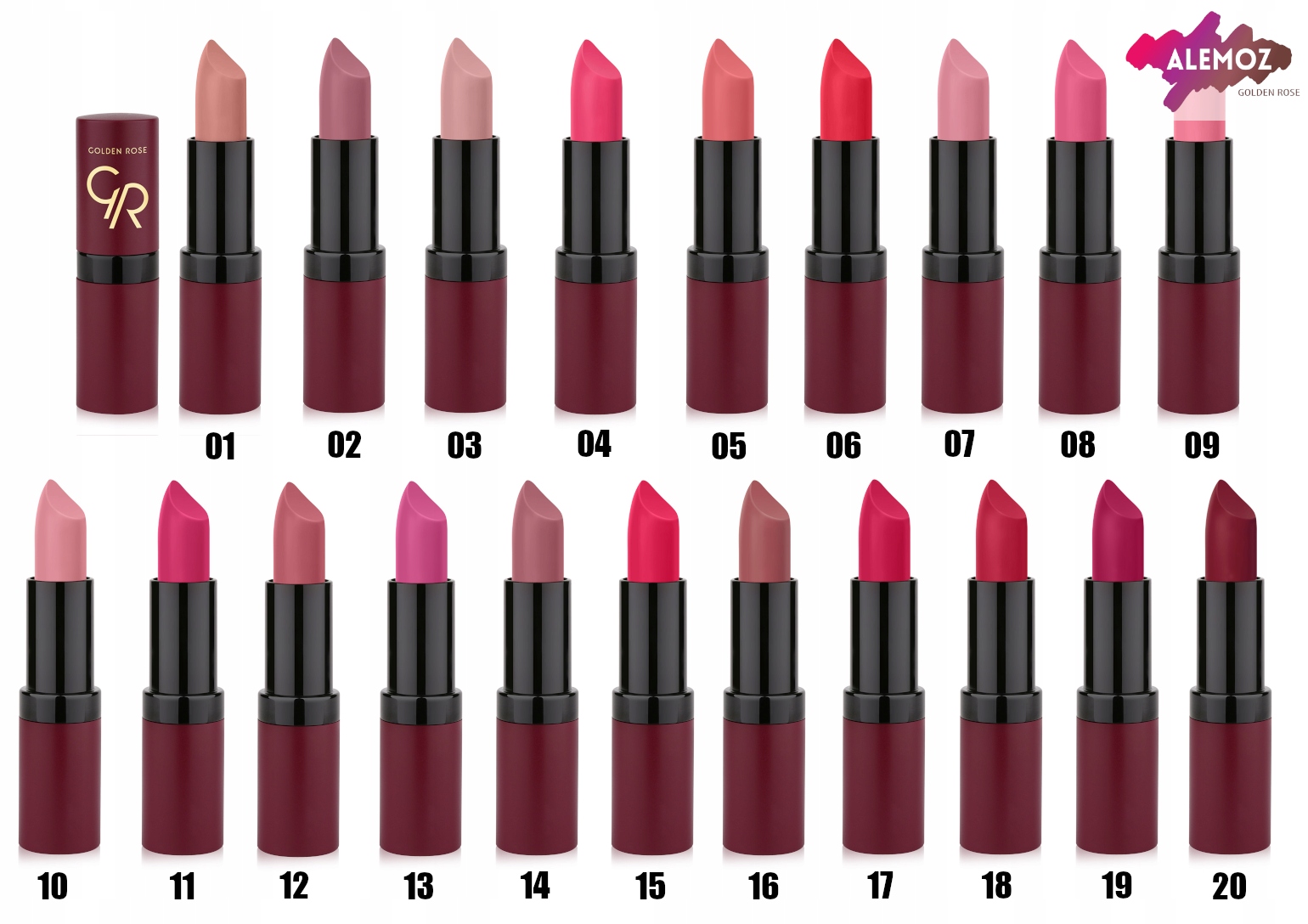 Golden Rose VELVET LIPSTICK Matowa Pomadka 12 Kod producenta R-GVM-12