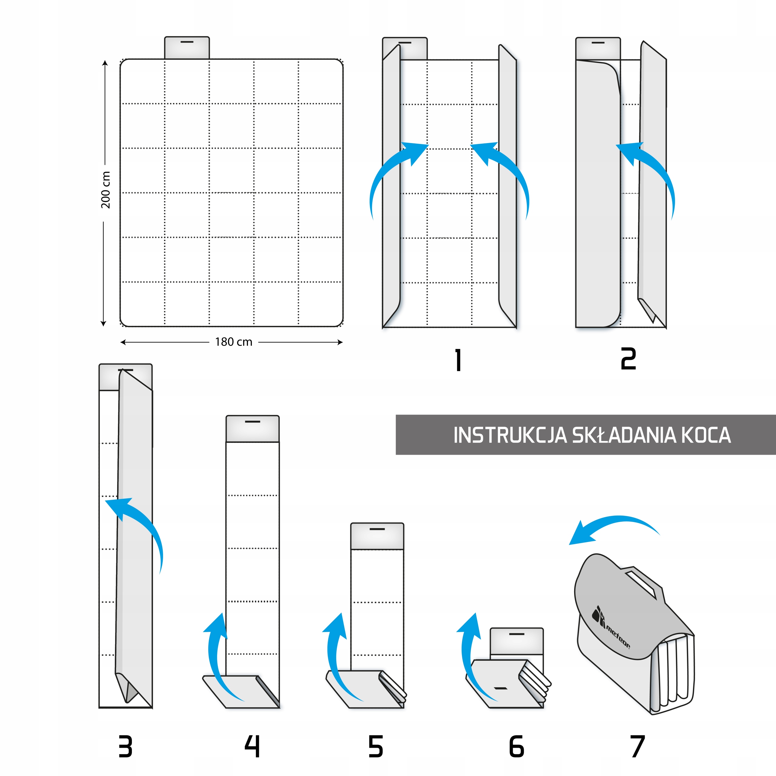 KOC PIKNIKOWY PLAŻOWY METEOR 180x200 ALU pasy Kolor dominujący wielokolorowy