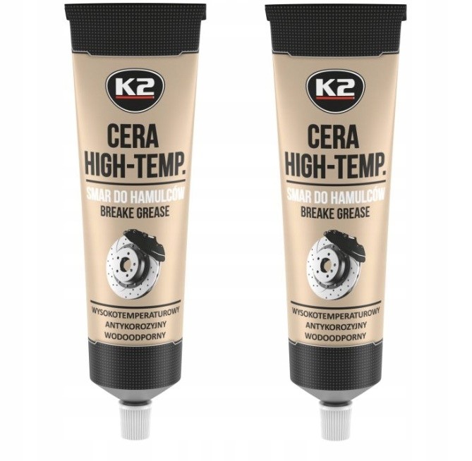 2× Smar wysokotemperaturowy K2 Brake Grease 100ml