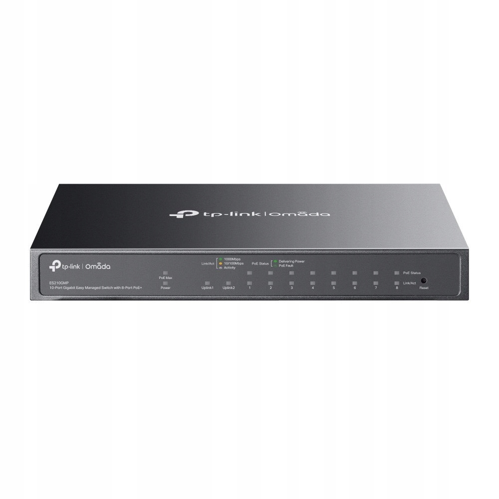 Switch Tp-link ES210GMP Omada 10-Port Gigabit Easy Managed Switch s 8 porty PoE