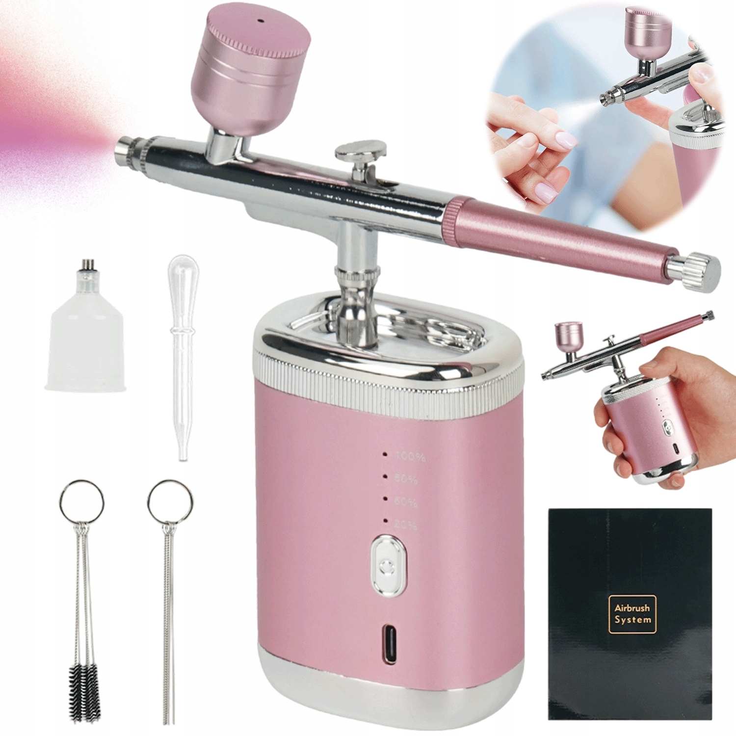 Elektrická Stříkací Pistole Na Stříkání Nehtů, Bezdrátový Set
