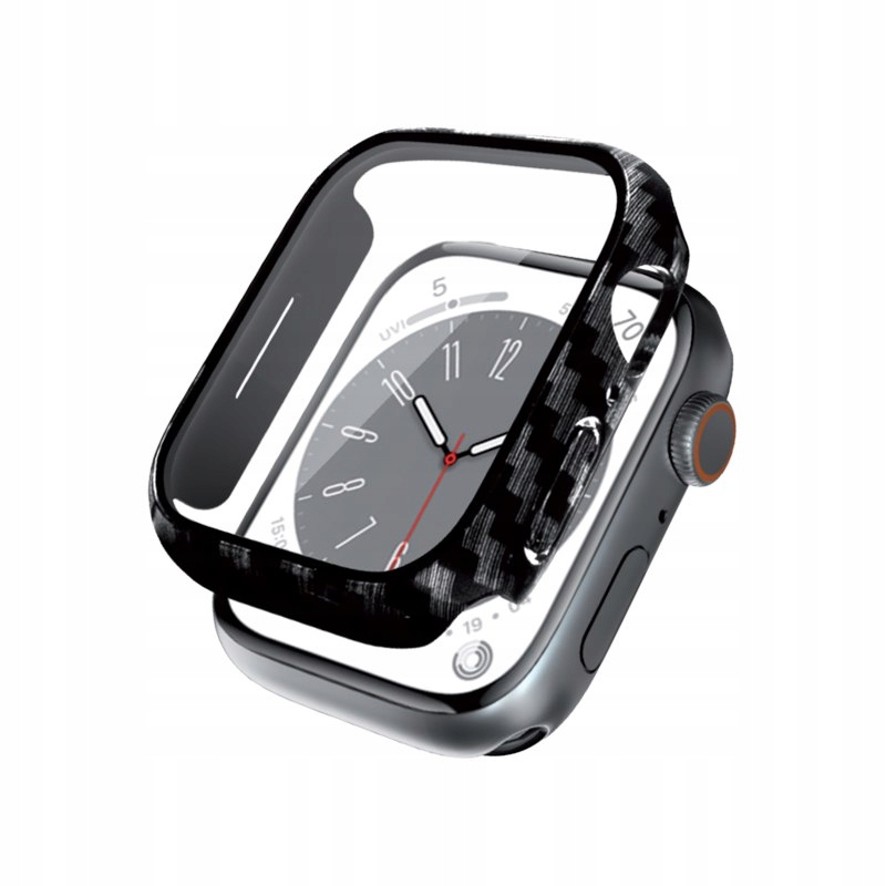 Crong Hybrid Watch Case Etui ze szkłem Apple Watch 41mm (Carbon)