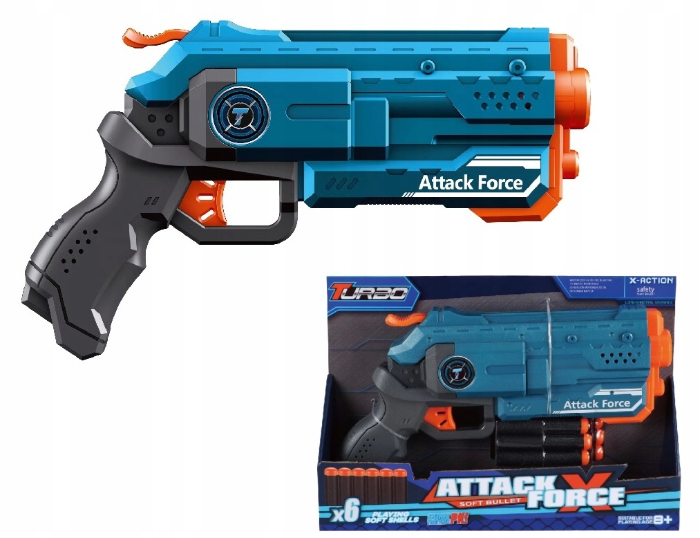 -20% Pistolet na Strzałki Turbo HIT z Spustem piankowe naboje jak Nerf