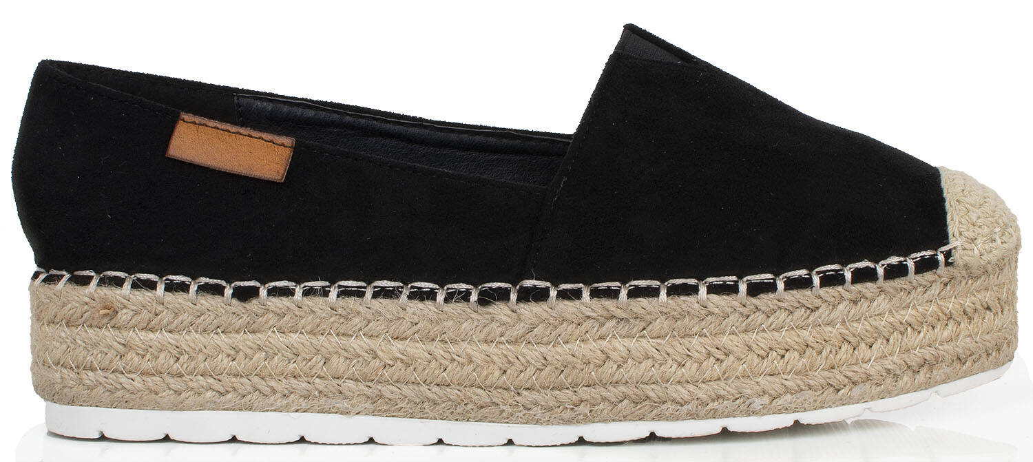 8075 CZARNE BALERINKI ESPADRYLE NA PLATFORMIE 41 Marka inna