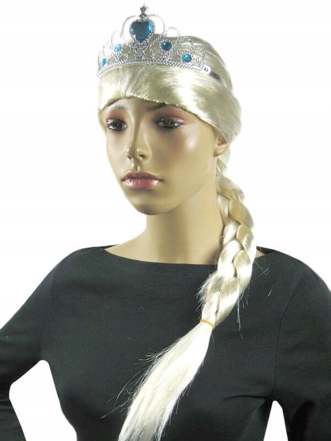 

Frozen Elsa Peruka Warkocz Blond Włosy Blondynka