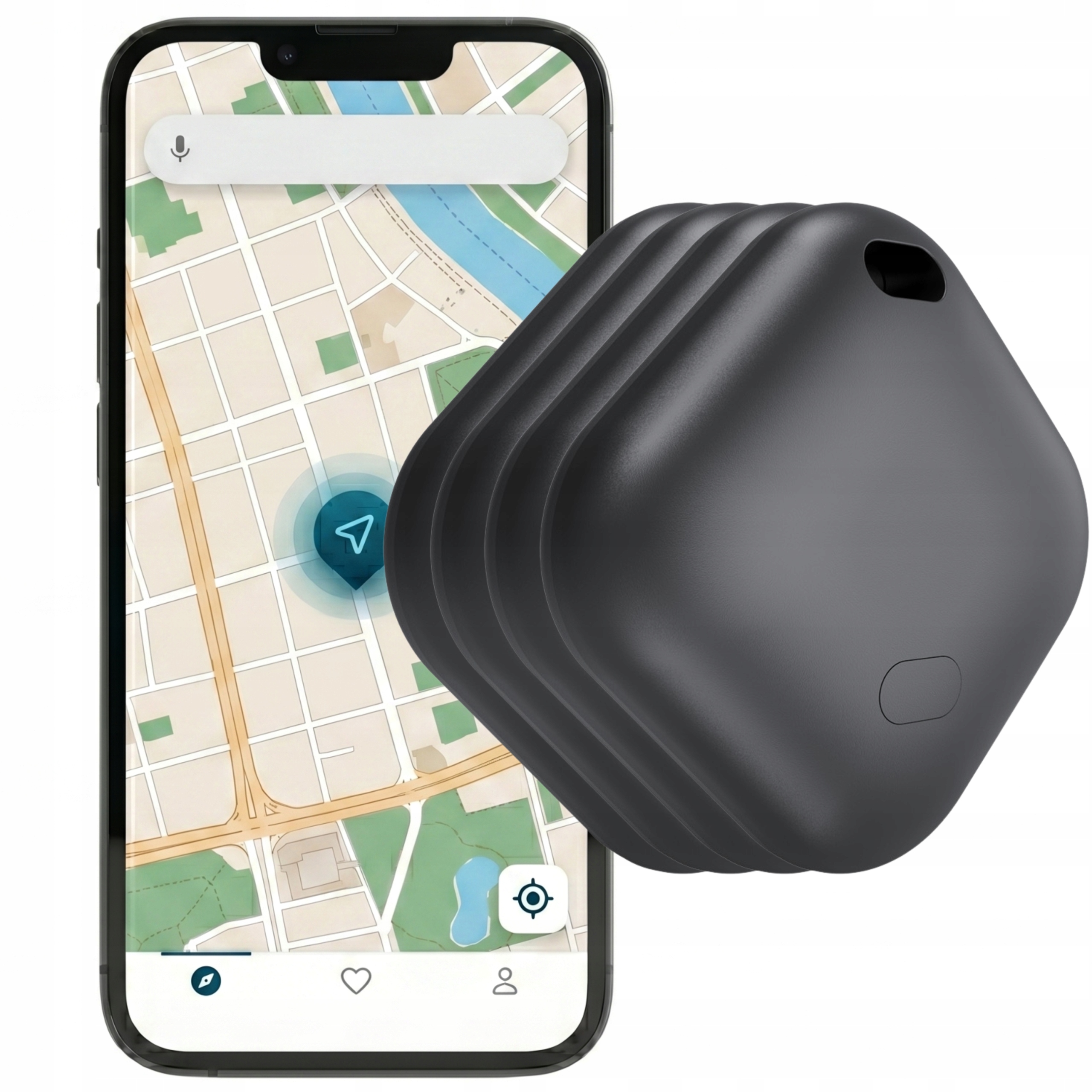 Lokalizator Kompatybilny z FindMy Bluetooth Czarny do Plecaka Etui 4 szt.