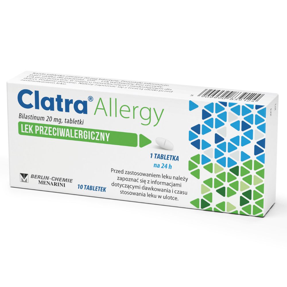Clatra Allergy 20mg 10 таблеток для аллергии, сильные